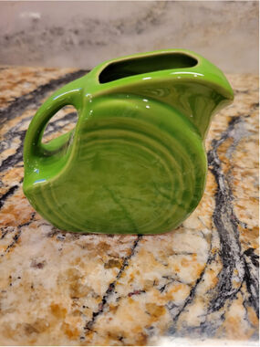 Fiesta Ware Shamrock Mini Disc Pitcher Green Mini Creamer Homer Laughlin USA